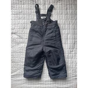 Baby Boy Snow Pant Bibs 18 Months Cherokee Fleece Lined Black Pants Winter Warm